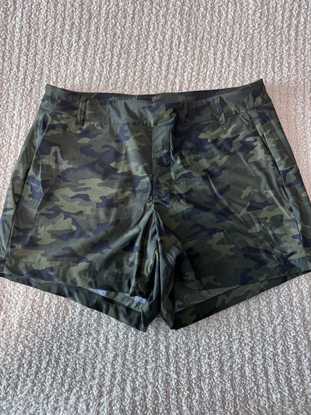 SPANX Olive and Gray Camo Activewear Bottoms